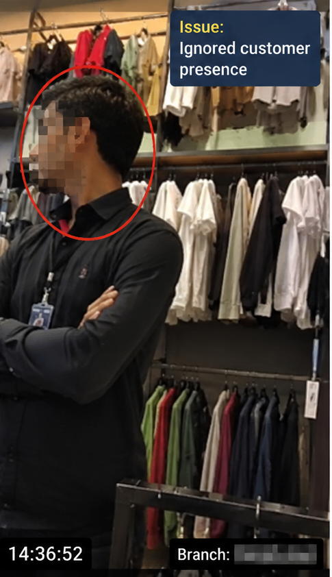 Anonymised field image showing no greeting or eye contact