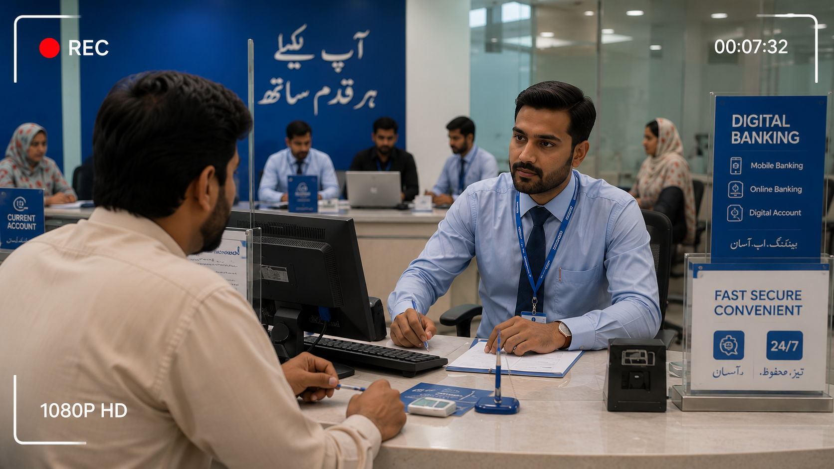 A mystery shopper evaluating customer service during a branch interaction