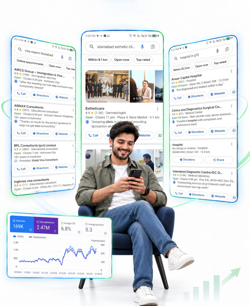 Screenshots of GBP Ranking - Success Story of Local SEO Services by Operations PRO Digital Marketing Agency